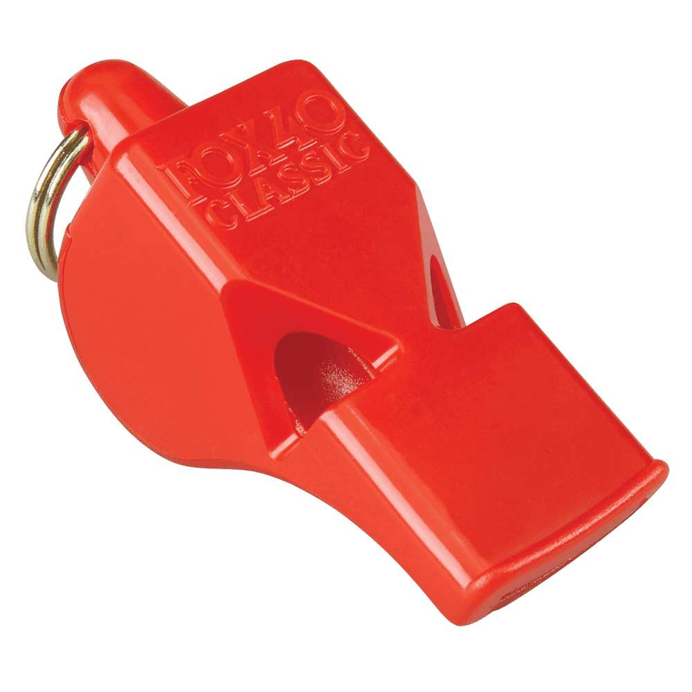 Fox 40 Classic Whistle (Red/Blue/Orange) and Wrist Lanyard
