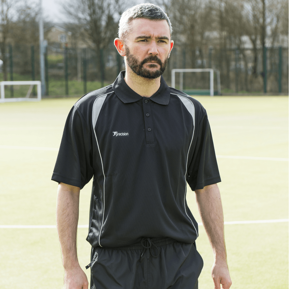 Precision Ref Polo Shirt - Black/Silver