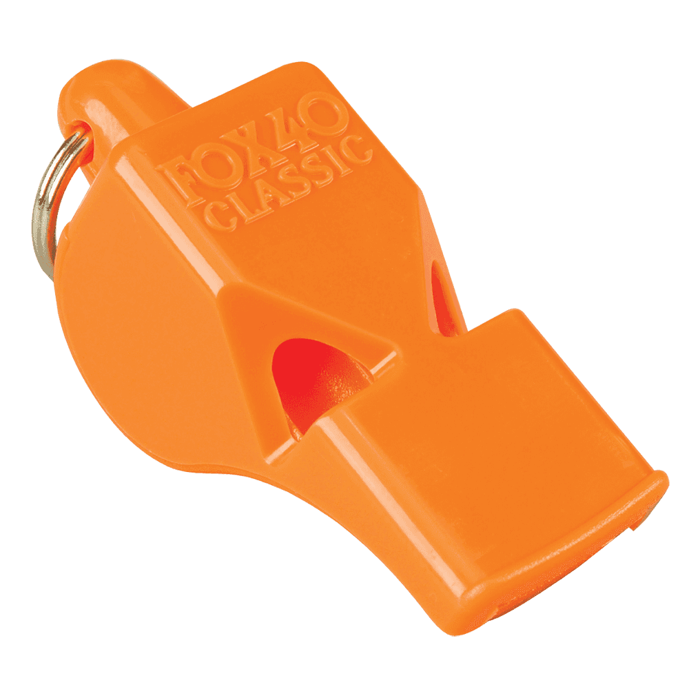 Fox 40 Classic Whistle (Red/Blue/Orange) and Wrist Lanyard