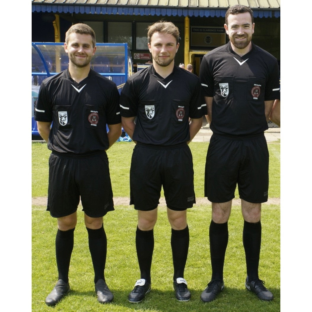 Football Referee Kit – Jersey + Shorts + Socks – Includes County Or FA Badge – RefsTech